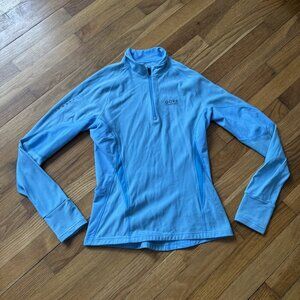 Gore Running Wear Women’s Blue 1/4 Zip pullover Size XS